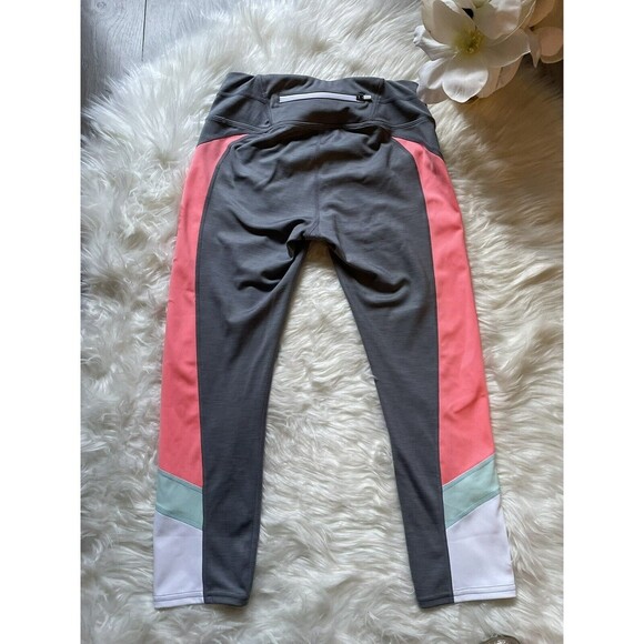 ATHLETA Lot Of 2  Gray and Pink & Blue And  White Yoga Workout Leggings Size XS - Picture 11 of 12